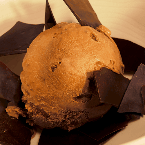 Eis mit Eigelb, Chocolat Weiss