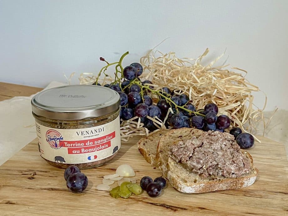 Wildschweinterrine, 100 % französisch, mit Beaujolais, Foto 1 von 2
