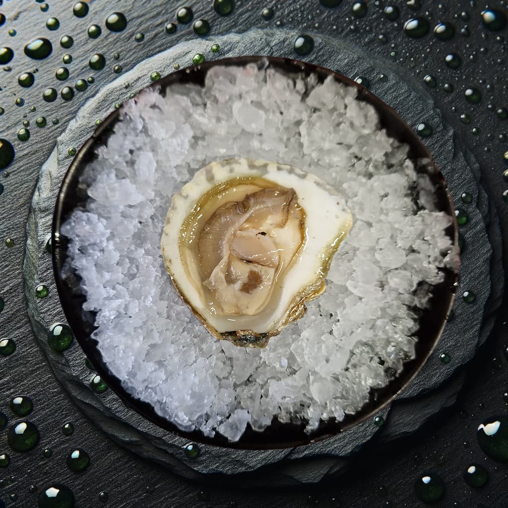 Bretonische flache Austern aus der Bucht von Quiberon N1/0x84