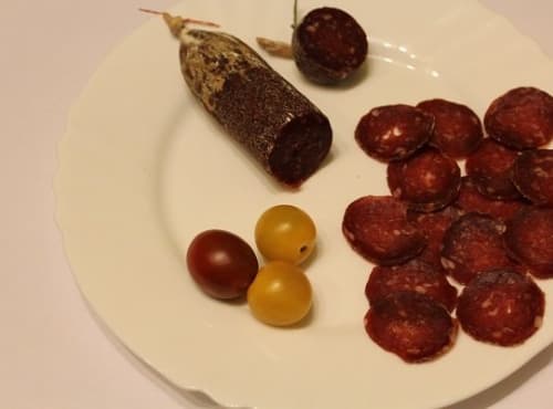 Set mit 5 Saucissons secs: Wildschwein, Reh, Hirsch, Schaf, Lamm-Chorizo, Foto 1 von 1