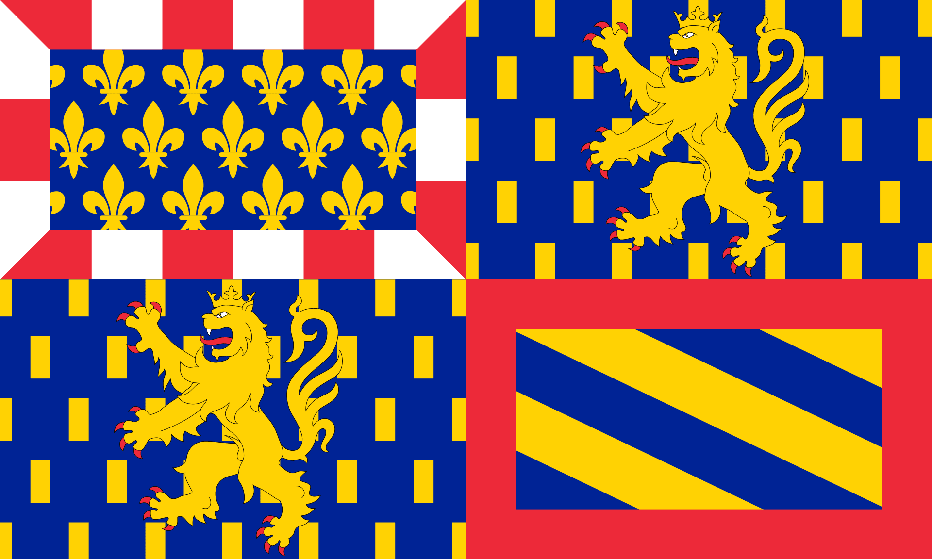 Flagge: Bourgogne-Franche-Comté
